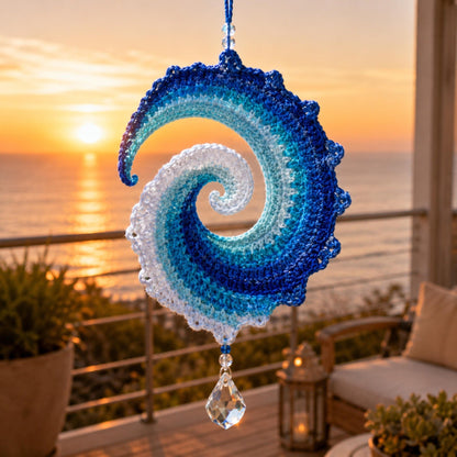 🌊🧵 Kit DIY de girouette crochetée « Vague Océane »