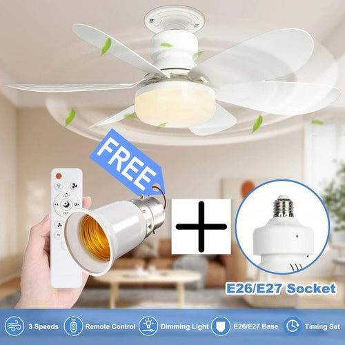 ✅Install In 3 Mins! Socket Screw-in Fan Light 2 In 1✨
