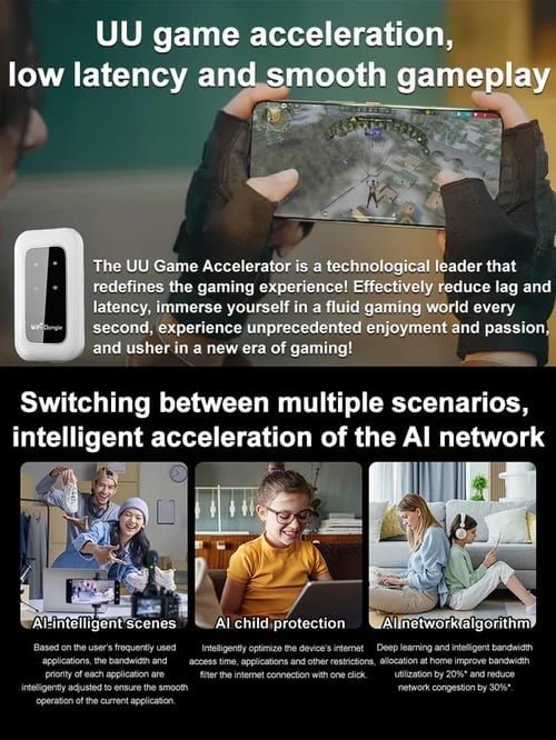 🎁[Power on and use] All-network portable wifi