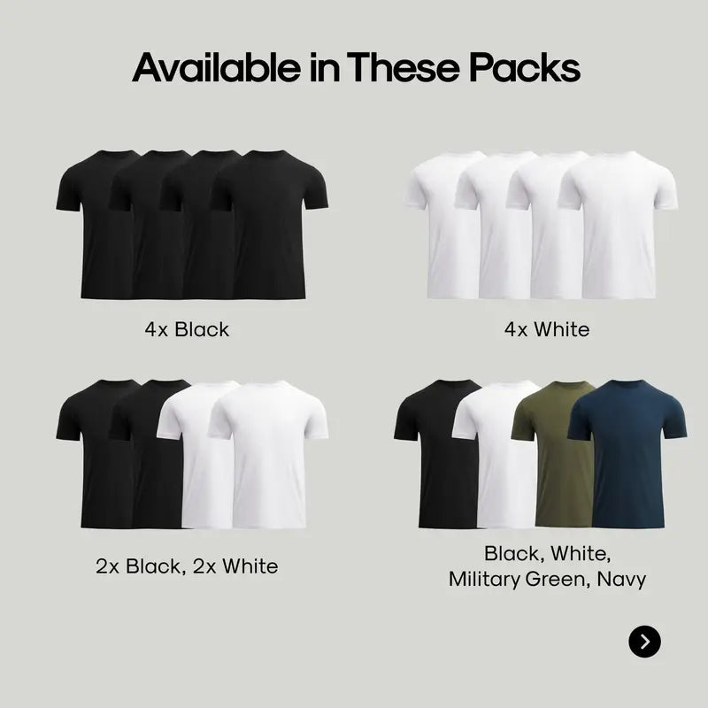 🧵 True Classic Men’s 4-Pack Short Sleeve Crew Neck T-Shirts