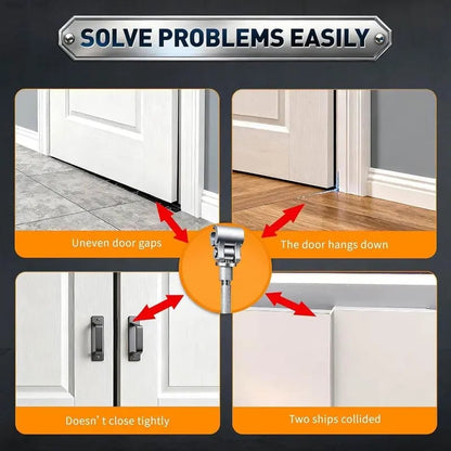 Adjustable door gap screw lever