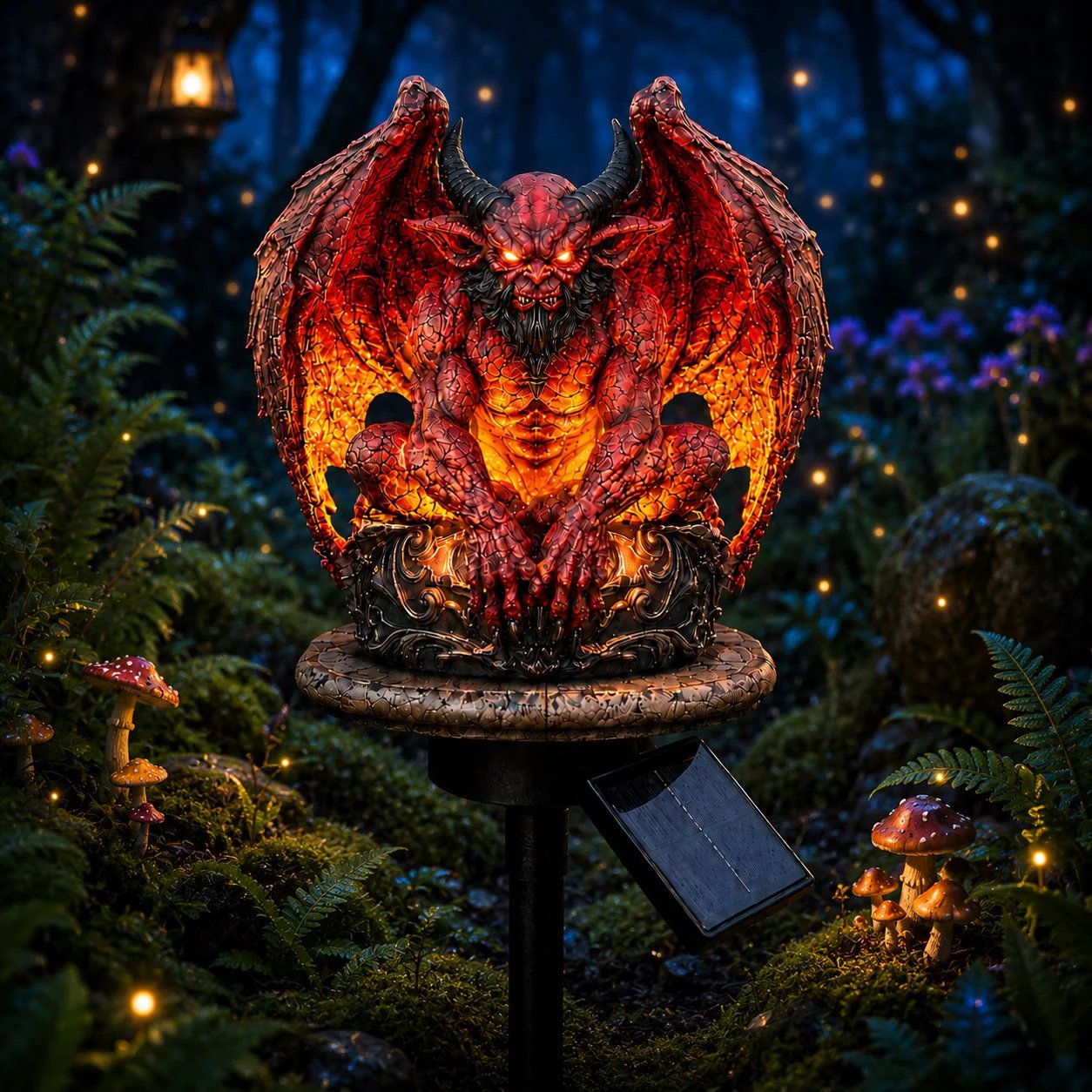 🔥 Gargoyle Guardian Solar Garden Stake Light – 🦇Glowing Gothic Outdoor Yard Decor