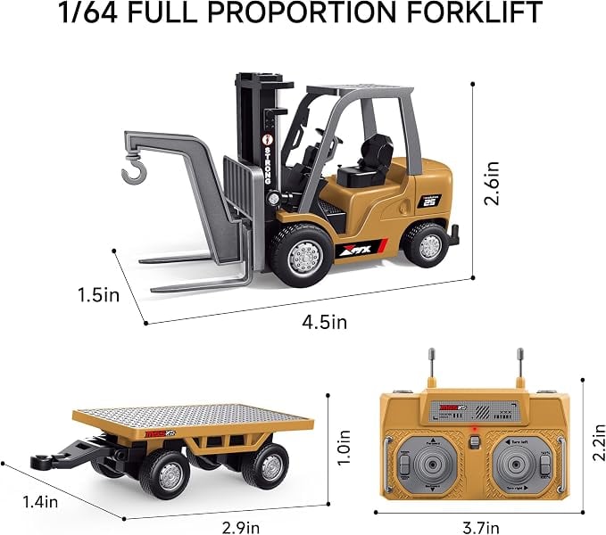 ⭐ 1:64 Premium Alloy Mini RC Construction Set