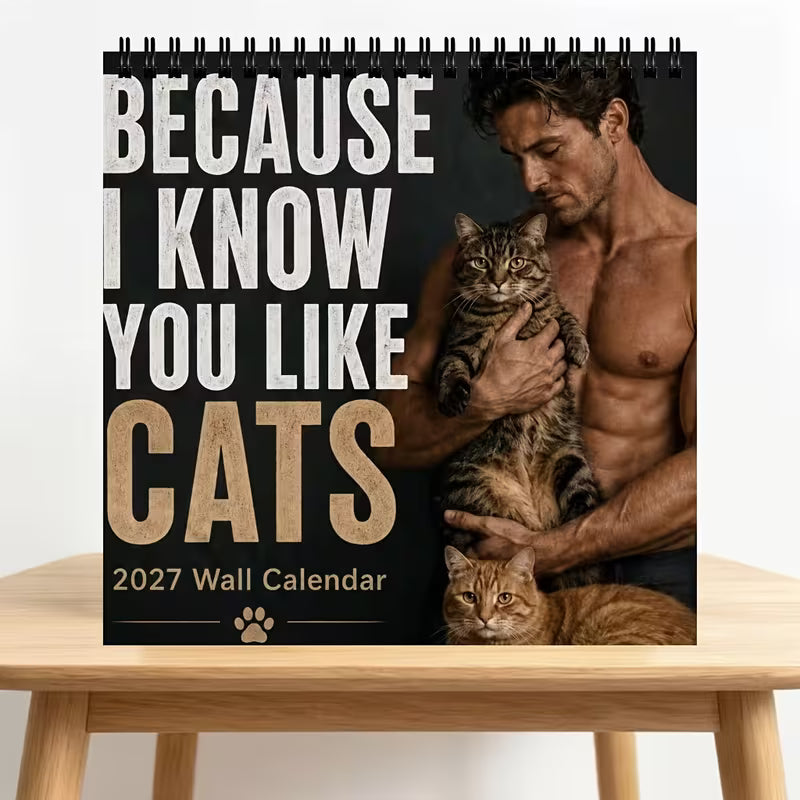 🔥Black Friday Deal: 2027 Naked Cats Men's Wall Calendar
