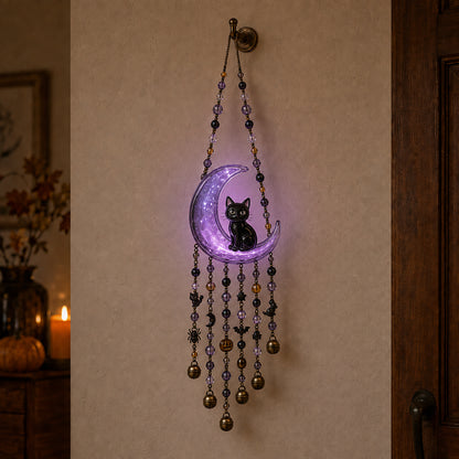 Lighted Halloween Beaded Wind Chime Collection – Glowing Hanging Décor