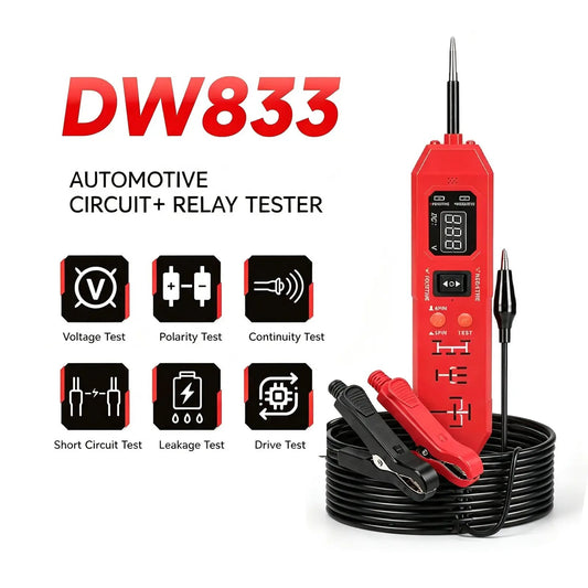 🔧Automotive Circuit & Relay Tester,12V/24V Vehicle Electrical Diagnostic Probe for Auto Repair