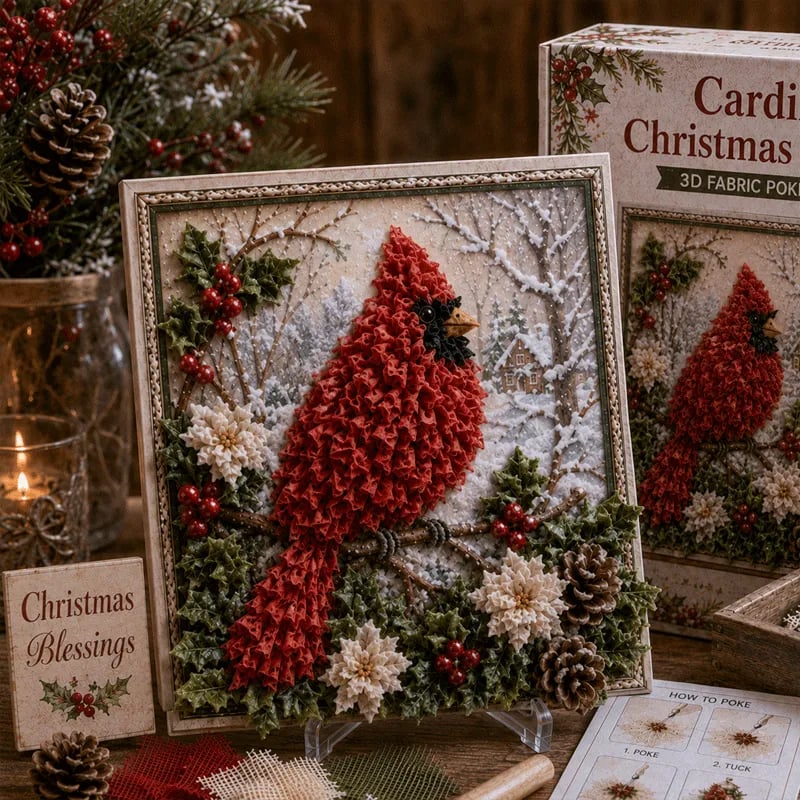 🎄🧵 Create Plush 3D Christmas Fabric Art | No-Needle Craft Kit