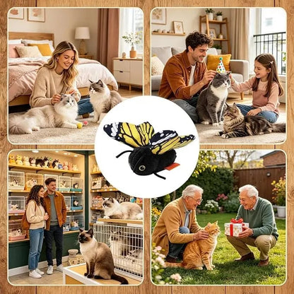 🦋 Fluttering Electric Butterfly Cat Toy | Interactive Moving Playmate for Indoor Kitties