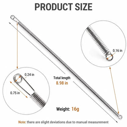 2Pcs Flexible Drawstring Threading Tool 🧵 Bendable Metal Spring Threader for Hoodies Pants Shoelaces