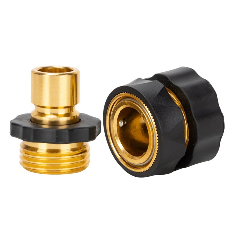 ✨LAST DAY 49% OFF - 🛠️3/4' Aluminum Alloy Garden Hose Quick Connector — Heavy-Duty Leak-Proof Quick Connect Fittings