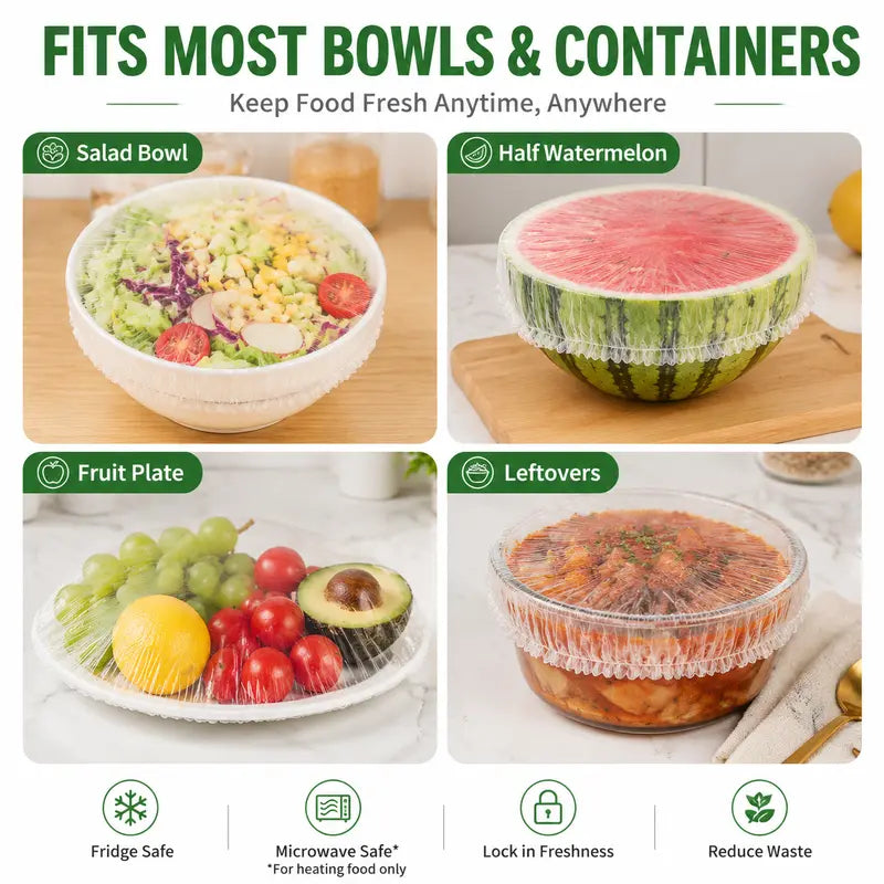 🔥Hot sale-100PCS Disposable Stretch Food Covers for Bowls & Plates🥡