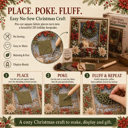 🎄🧵 Create Plush 3D Christmas Fabric Art | No-Needle Craft Kit
