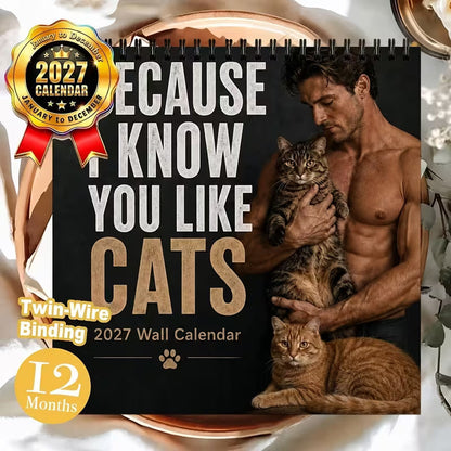 🔥Black Friday Deal: 2027 Naked Cats Men's Wall Calendar