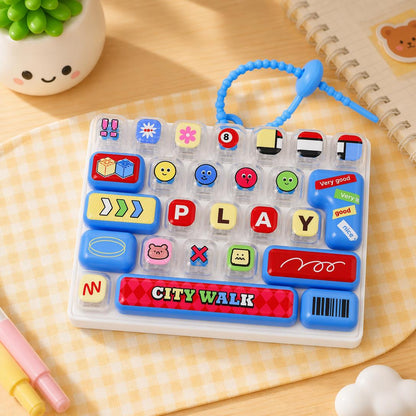 🐱26-Key Mini Mechanical Keyboard Fidget Toy Keychain