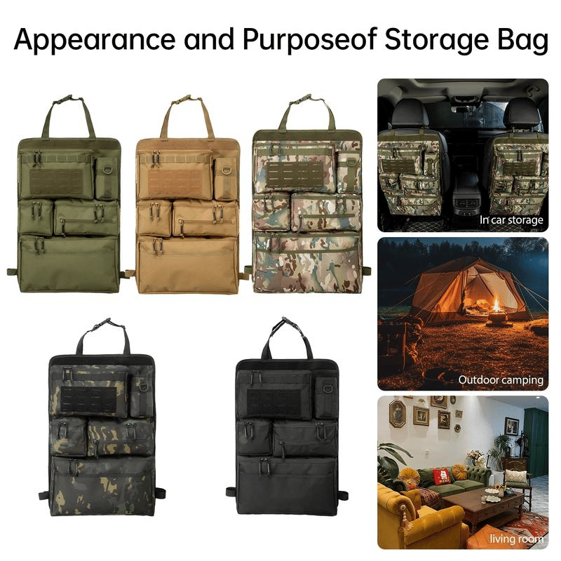 Tactical Multi-Functional Modular Car Seat Hanging Organizer Bag