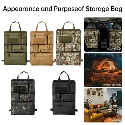 Tactical Multi-Functional Modular Car Seat Hanging Organizer Bag