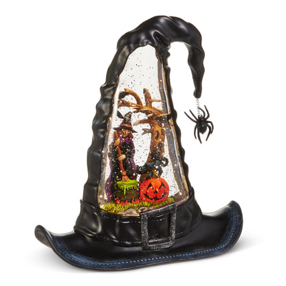 Witches Hat Lighted Water Lantern With Swirling Glitter - 4500755  - USB Included New