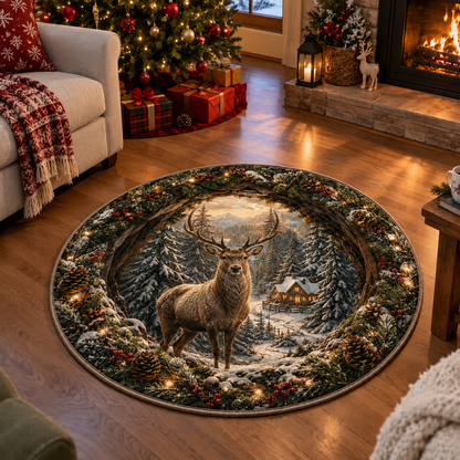 🎄🔥 Christmas 3D Illusion Rug – Magical Holiday Portal Floor Decor