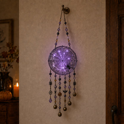 Lighted Halloween Beaded Wind Chime Collection – Glowing Hanging Décor