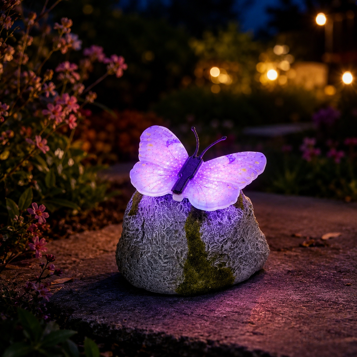 🔥2026 Hot sale🦋Illuminated Butterfly Stone Garden Light