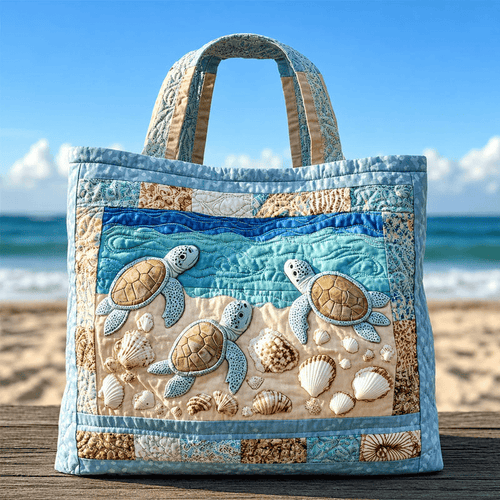 🐢Turtle Haven Quilted Tote Bag🌊