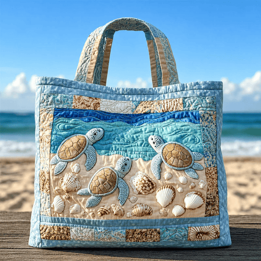 🐢Turtle Haven Quilted Tote Bag🌊