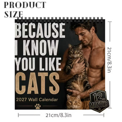 🔥Black Friday Deal: 2027 Naked Cats Men's Wall Calendar