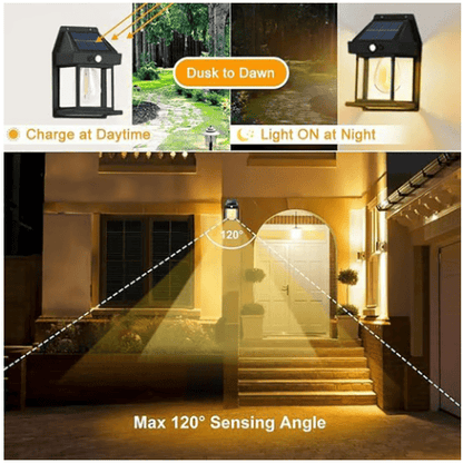 🔥☀️ Solar Wall Lights - Vintage Edison Style with Smart Motion Sensor! ☀️
