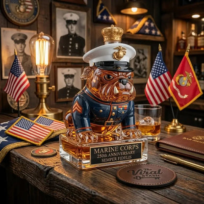🇺🇸 Marine Corps Devil Dog 250th Anniversary Whiskey Bottle