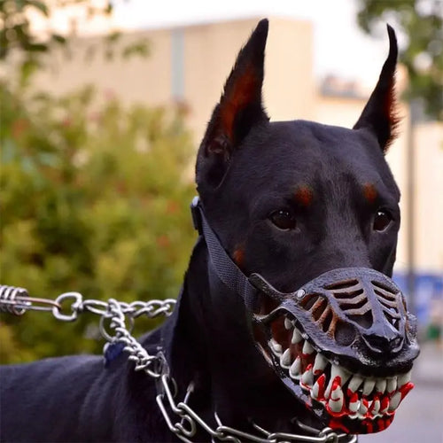 Scary Dog Muzzle Halloween Accessory - Lightweight Latex Animal Costume Mask with Lifelike Teeth