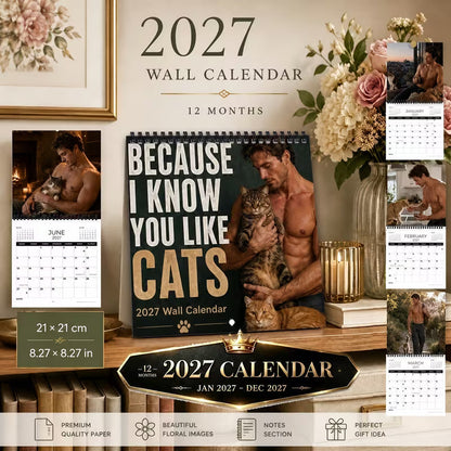 🔥Black Friday Deal: 2027 Naked Cats Men's Wall Calendar