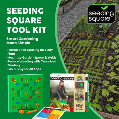 🌿 Seeding Square Garden Spacing Tool – Grow Bigger Harvests with Perfect Plant Spacing Every Time