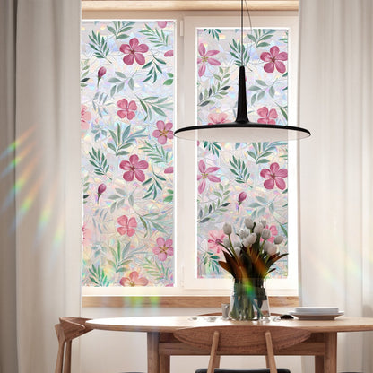 💐Colorful flowers, dazzling sunlight, double-sided visible glass decorative wall stickers