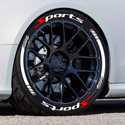 🔥 4PCS 3D Tire Lettering Stickers – Thickened Wheel Sidewall Decals for Cars & Motorcycles