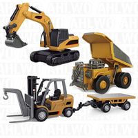 Excavator+ Dump Truck+ Forklift+ Mini Trailer (4 Pcs)