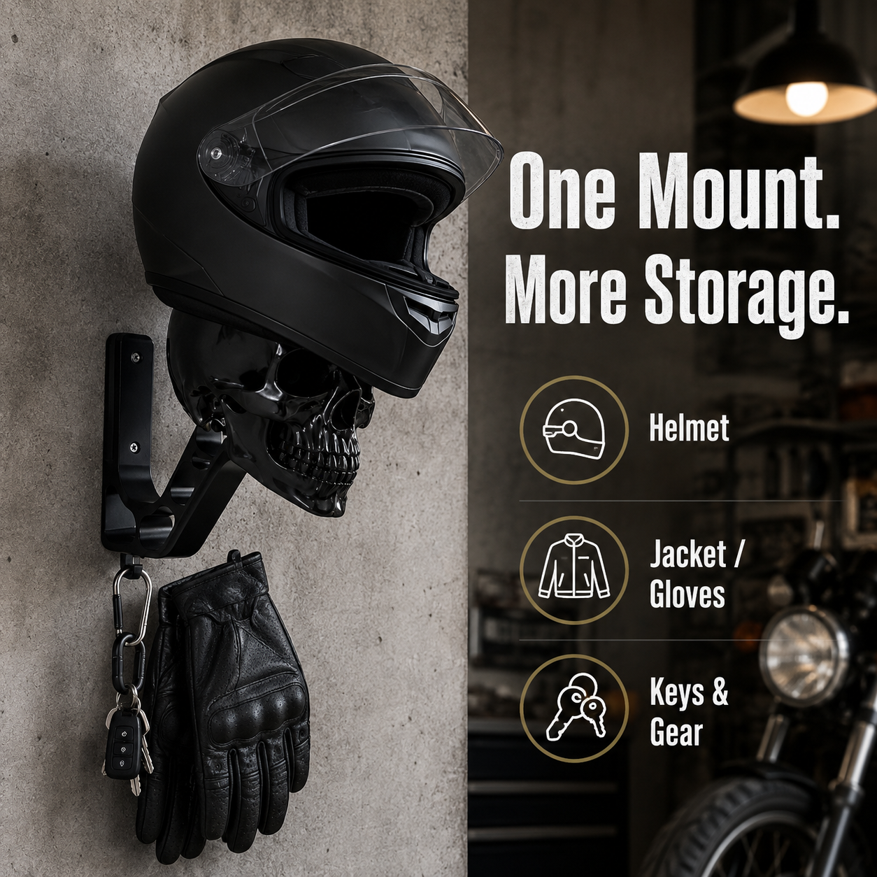 🔥Black Knight Skull Helmet Stand