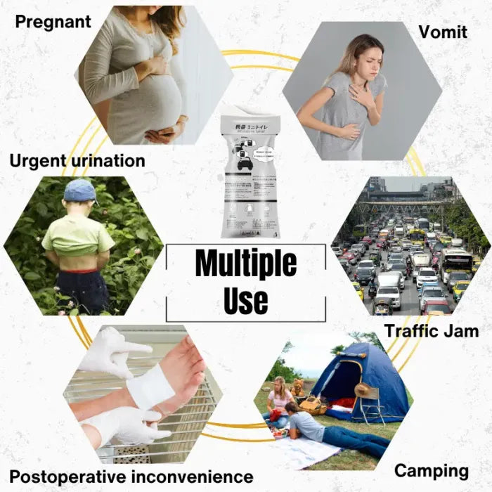 🚽 700ml Large Capacity Emergency Urine Bags | Portable Leakproof Disposable Pee Solution