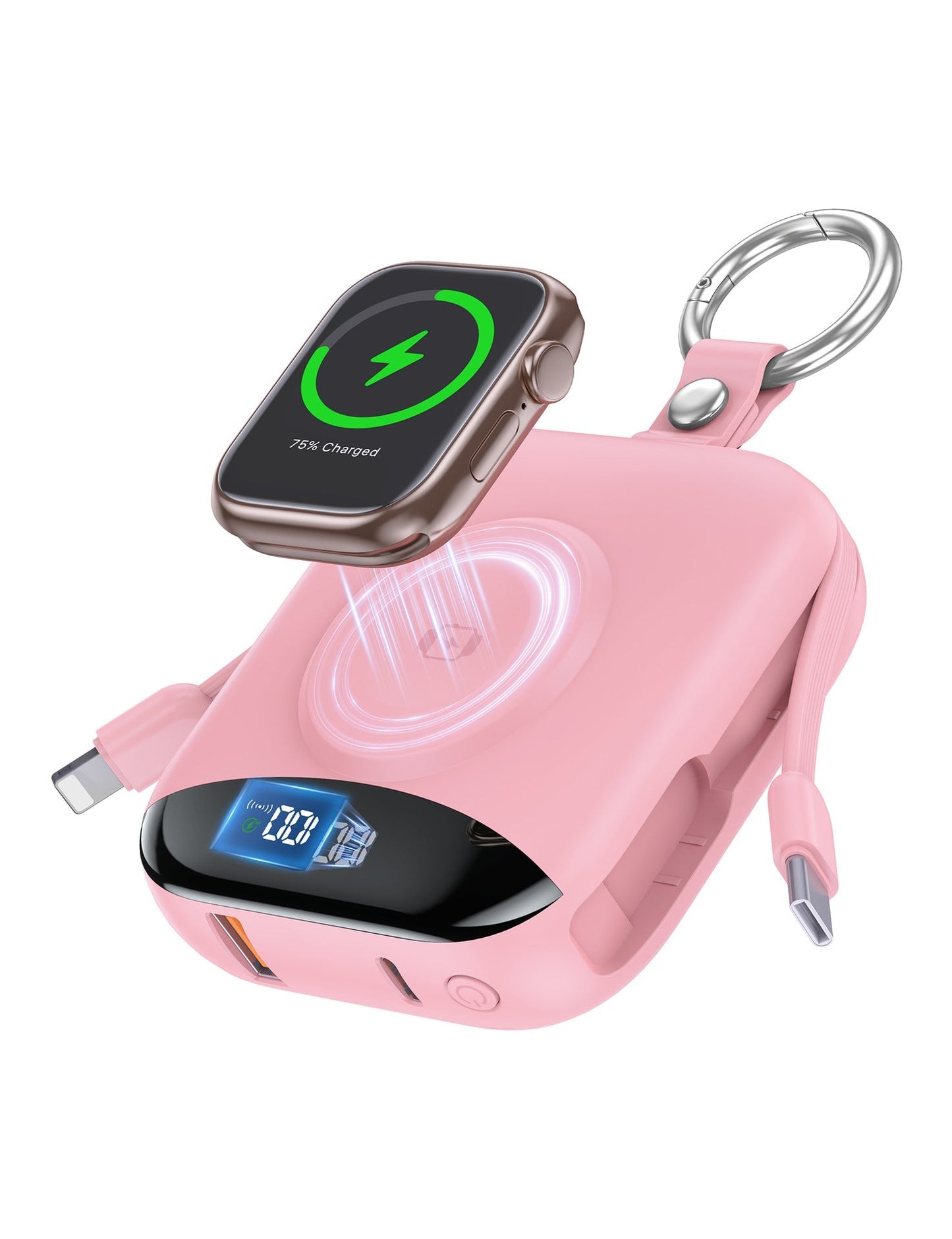 🔥 Hot sell 50% OFF-🔋 10,000mAh 3-in-1 Magnetic Power Bank with Built-In Cables