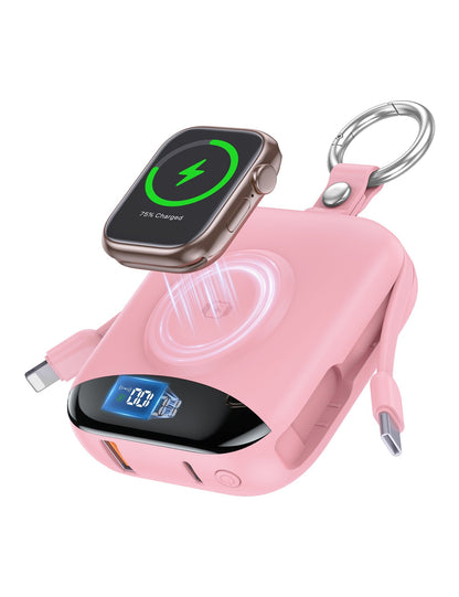 🔥 Hot sell 50% OFF-🔋 10,000mAh 3-in-1 Magnetic Power Bank with Built-In Cables
