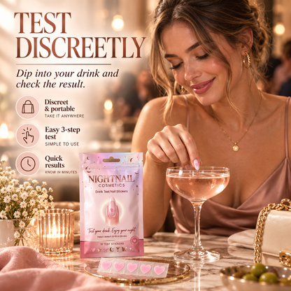 Night Nail Drink Testing Sticker