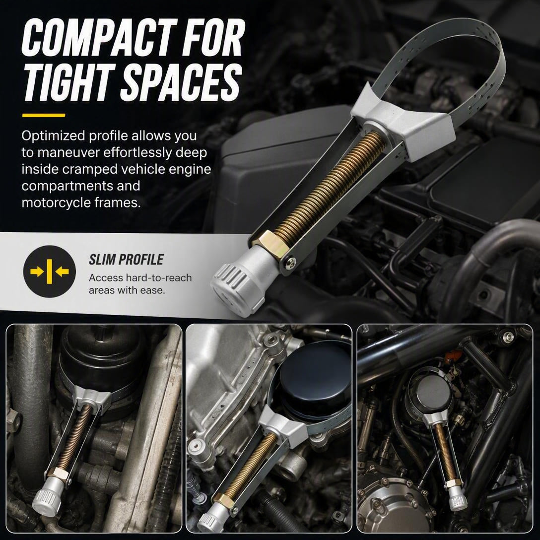 🛠️NEW Auto Car Diameter Adjustable Oil Filter Removal Strap Wrench Tool