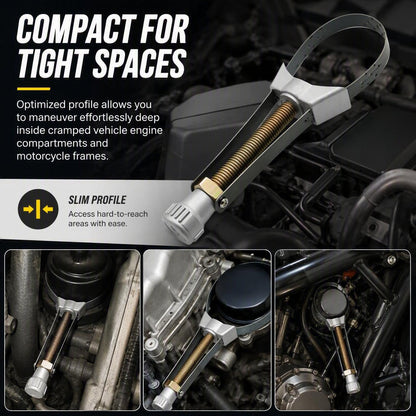 🛠️NEW Auto Car Diameter Adjustable Oil Filter Removal Strap Wrench Tool