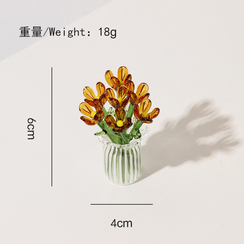🌷 Mini Dollhouse Flower Vase | Tiny Artificial Floral Table Decor