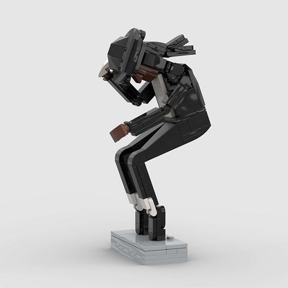 Building Block Toy for Assembling M.J., Classic Dance Pose Figure, Tribute to a Legendary Icon, Gift for M.J. Fans