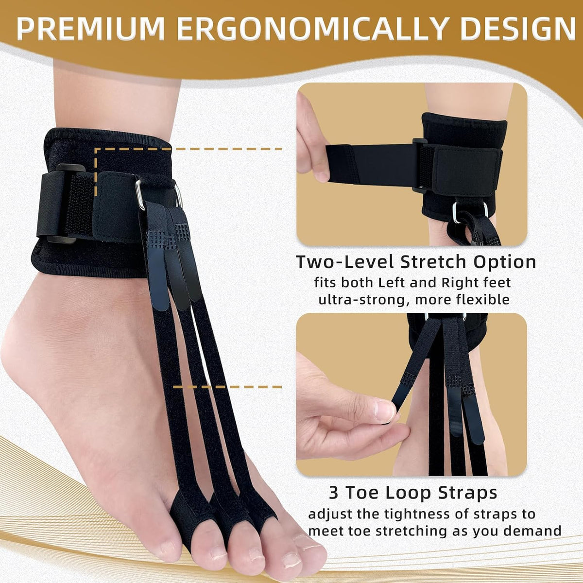 Adjustable toe retractor support Foot Drop Brace -Hammer Toe Straightene