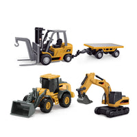 Bulldozer+ Excavator+ Forklift+ Mini Trailer (4Pcs)