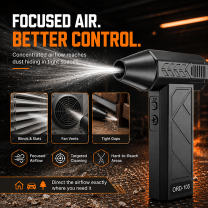 💨 Cordless Turbo Air Duster for Cars, Garages & Workspaces