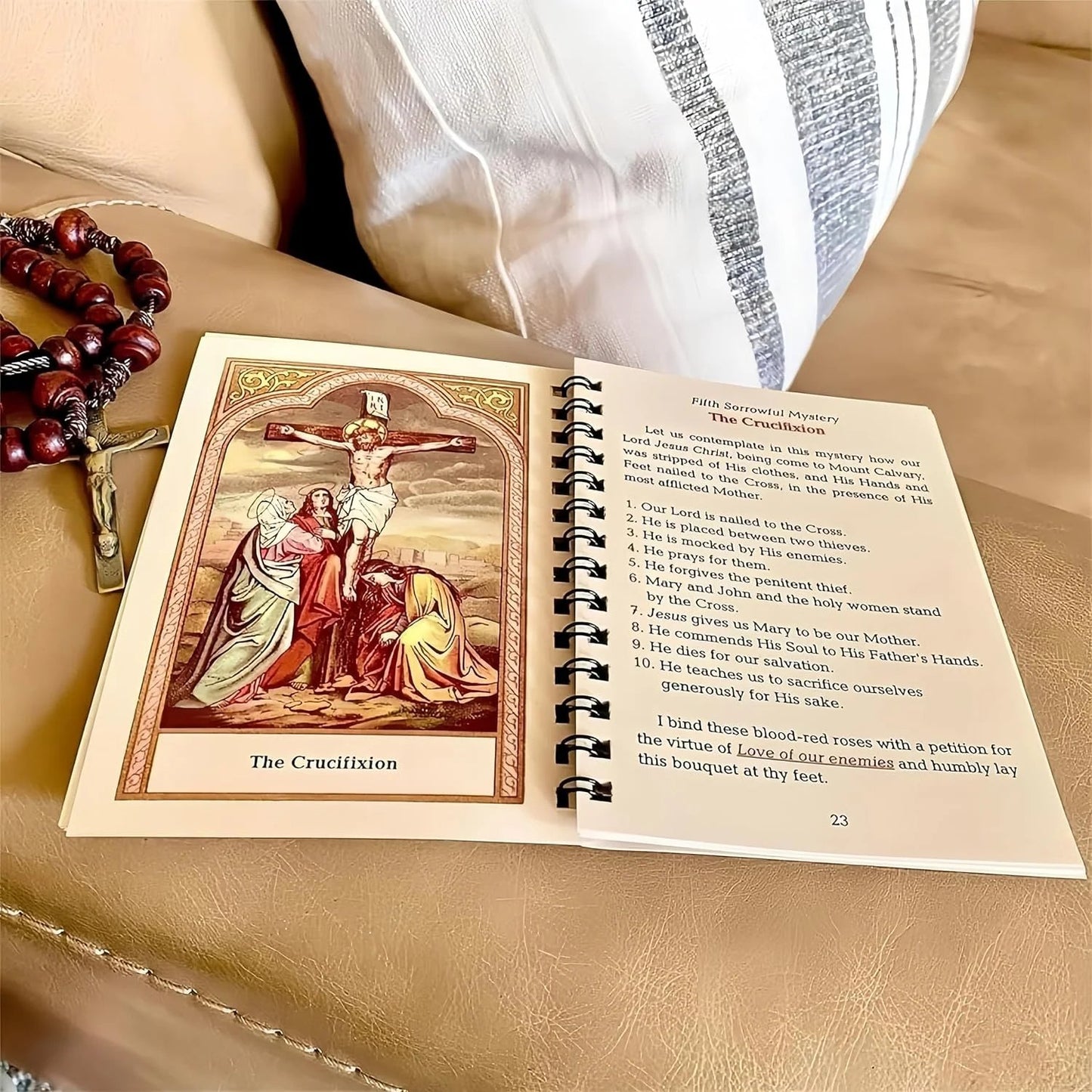 🔥 LAST DAY 50% OFF – 🙏 Pocket-Size Rosary Meditation Book | 15 Sacred Mysteries, Prayer Diagram, Complete Rosary Prayers & Lay-Flat 42-Page Guide ✝️