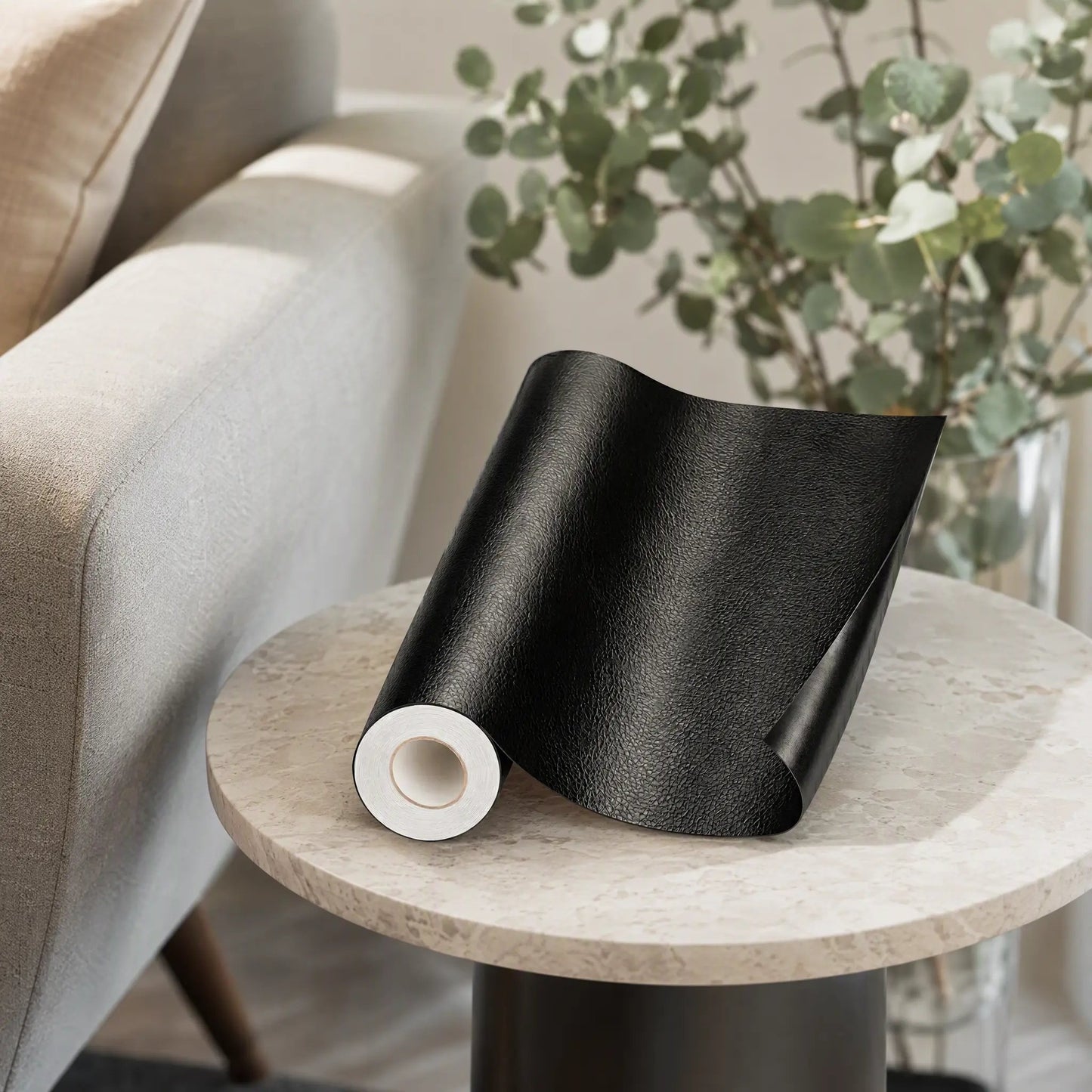Black Self-Adhesive Leather Repair Patch Roll