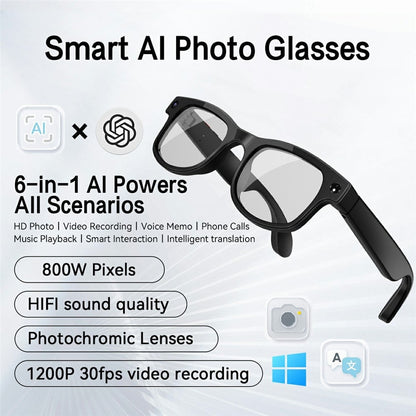 Smart AI photo glasses